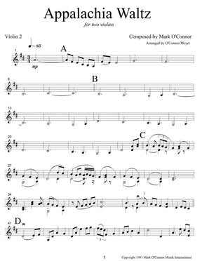 O'Connor, Mark - Appalachia Waltz for 2 Violins - Violin 2 - Digital Download