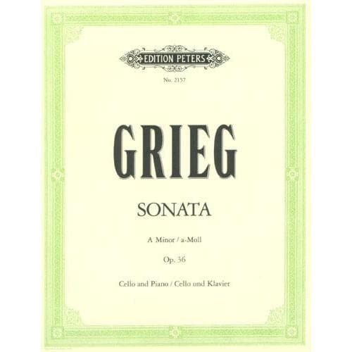 Grieg, Edvard - Sonata in a minor, Op 36 - Cello and Piano - Edition Peters