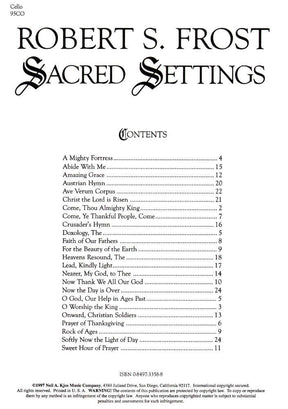 Frost, Robert S - Sacred Settings - Cello - Neil A Kjos Music Co