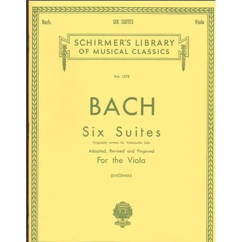 Bach, JS - 6 Suites, BWV 1007-1012 - Viola solo - arranged by Louis Svečenski - G Schirmer Edition