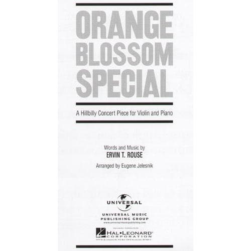 Rouse, Ervin - Orange Blossom Special - Violin and Piano - arranged by Eugene Jelesnik - Universal Music Publishing