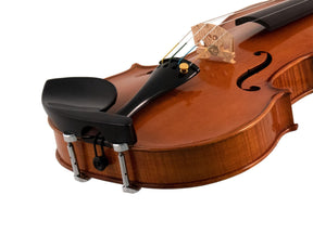 Guarneri Violin Chinrest with Old Hill Plate and Hill Clamps - Ebony