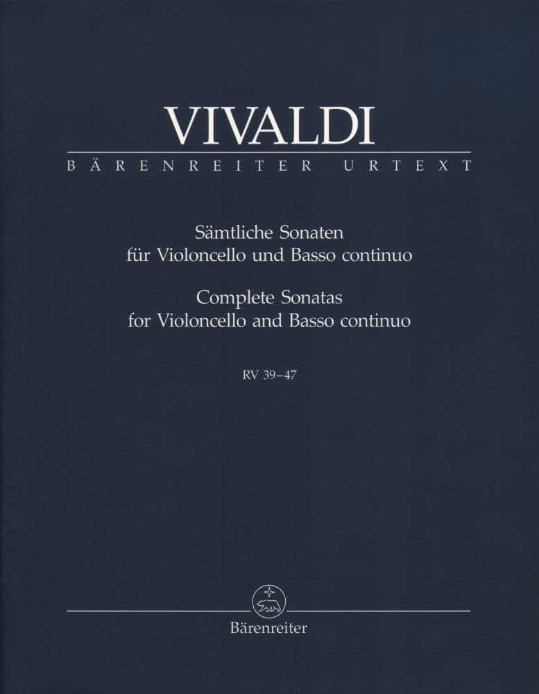 Vivaldi, Antonio - Complete Sonatas, RV 39-47 For Cello and Basso Continuo Published by Barenreiter