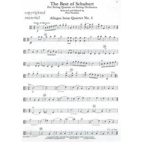 Schubert, Franz - The Best of Schubert - for String Quartet or String Orchestra - Viola part - edited by Paul Paradise - Belwin-Mills Publishing