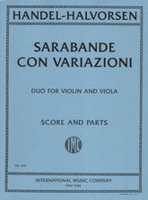 Handel/Halvorsen - Sarabande con Variazioni - Violin and Viola - Score and Parts - International Edition