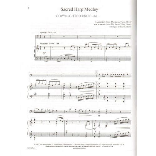 Cello Solos for Worship with Piano Accompaniment by Adams - CD Included