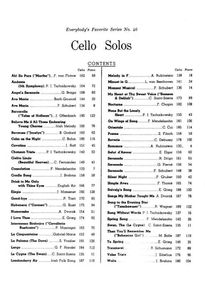 Arnold, J  - Everyone's Favorite Series: Cello Solos - Amsco Edition