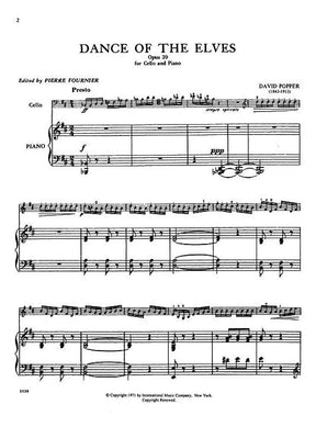 Popper, David - Dance of the Elves Op 39 For Cello and piano Edited by Pierre Fournier Published by International Music Company