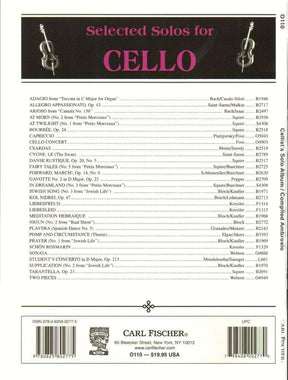 Ambrosio, WF - Cellist's Solo Album - Carl Fischer Edition