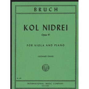 Bruch, Max - Kol Nidre Op 47 for Viola and Piano - Arranged by Davis - International Edition