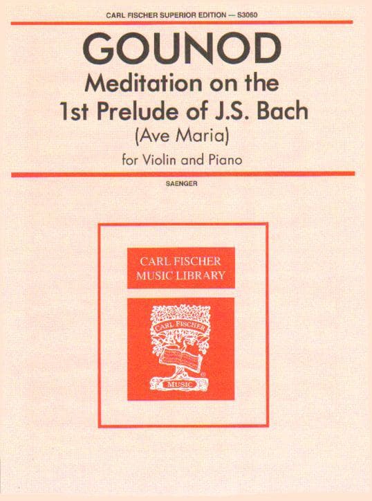 Charles Gounod - Meditation on the First Prelude of JS Bach (Ave Maria) - Violin and Piano - Saenger