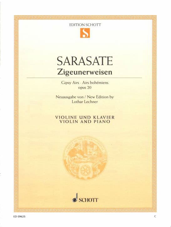 Sarasate, Pablo - Zigeunerweisen, Op 20 - for Violin and Piano - edited by Lechner - Schott