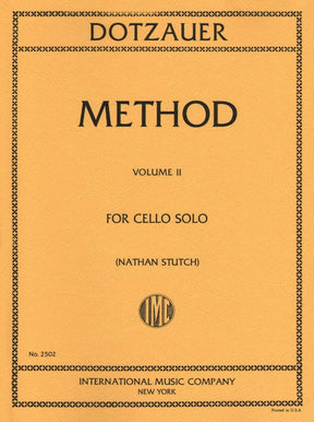 Dotzauer, J Friedrich - Method for Cello, Volume 2 - Cello solo - edited by Nathan Stutch - International Edition