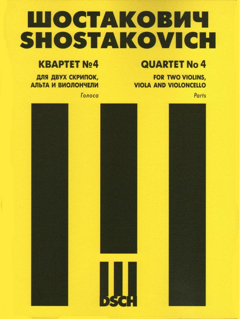 Shostakovich, Dmitri - Quartet No 4 in D, Op 83 Parts Published by DSCH