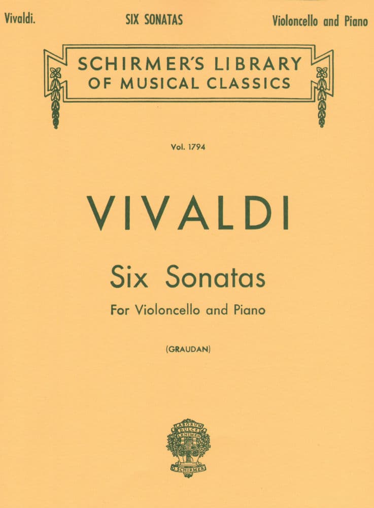 Vivaldi, Antonio - Six Sonatas F XIV Nos 1-6 For Cello and Piano Edited by Graudan Published by G Schirmer