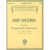 Dont, Jakob - 20 Progressive Exercises (from Op 38) - Viola solo (with optional 2nd Viola accompaniment) - edited by Louis Svecenski - Schirmer Edition