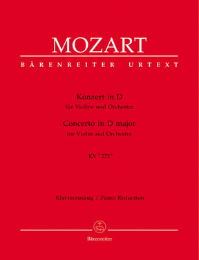 Mozart, WA - Concerto in D Major, K 271 - Violin and Piano - edited by Christoph Hellmut Mahling - Bärenreiter Verlag URTEXT