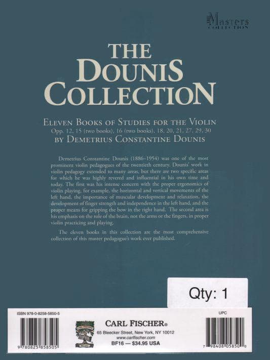 Dounis, Demetrius Constantine - The Dounis Collection: Eleven Books of Studies for the Violin - Carl Fischer Edition