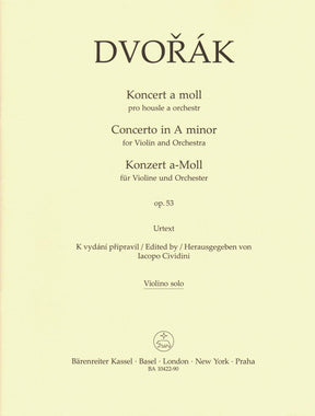 Dvorak, Antonin - Concerto in A minor, op. 53 - for Violin and Piano - edited by Iacopo Cividini - Barenreiter URTEXT