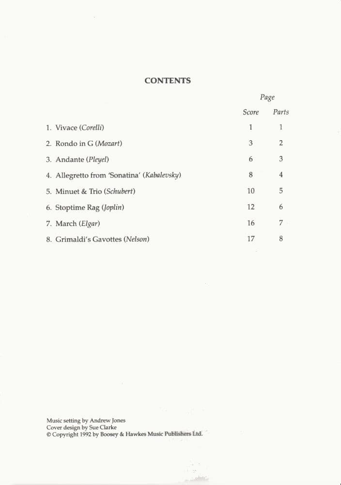 Quartet Club Two - Edited by Sheila Nelson Score & Parts Various composers Published by Boosey & Hawkes