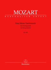 Mozart, WA - Eine Kleine Nachtmusik, K 525 - String Quartet - edited by Karl Heinz Füssl and Ernst Fritz Schmid - Bärenreiter Verlag URTEXT