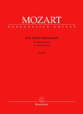 Mozart, WA - Eine Kleine Nachtmusik, K 525 - String Quartet - edited by Karl Heinz Füssl and Ernst Fritz Schmid - Bärenreiter Verlag URTEXT