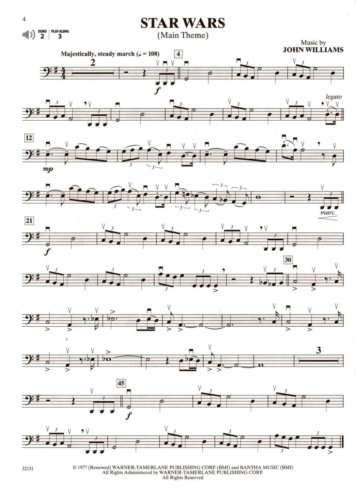 Williams, John - Star Wars for Cello and Piano - Book/Online Audio - Alfred Music