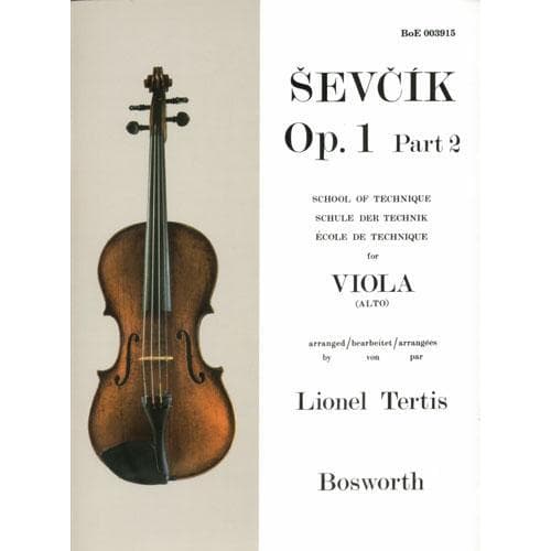 Sevcik, Otakar - School of Technics Op 1 - Part 2 For Viola Arranged by Tertis Published by Bosworth & Co