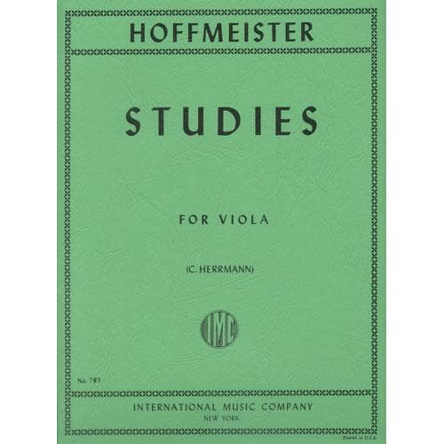 Hoffmeister, Franz Anton - Studies for Viola - edited by C Herrmann - International Edition