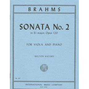 Brahms, Johannes - Sonata No 2 In E-Flat Major Op 120 for Viola and Piano - Arranged by Katims - International Edition