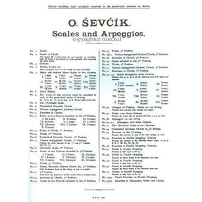 Sevcik, Otakar - Scales and Arpeggios For Violin Published by Bosworth & Co