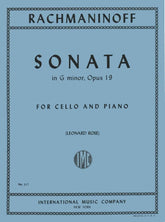 Rachmaninoff, Sergey - Cello Sonata in G Minor, Op 19 - for Cello and Piano - edited by Rose - International Music Company