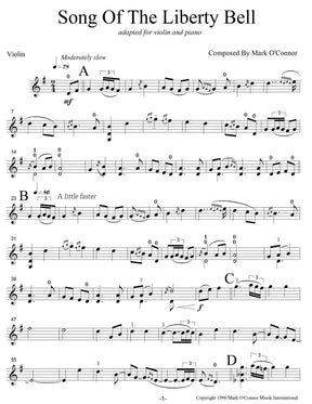 O'Connor, Mark - Song Of The Liberty Bell for Violin and Piano - Violin - Digital Download