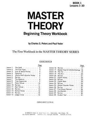 Master Theory Book 1: Beginning Theory By Charles Peters and Paul Yoder Published by Neil A Kjos Music Company