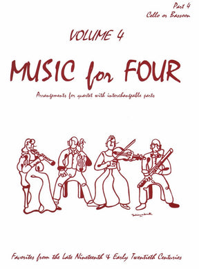 Music for Four, Volume 4 - Part 4 (Cello/Bassoon) - arranged by Daniel Kelley - Last Resort Music