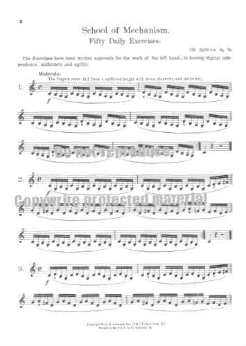 Dancla, Charles - School of Mechanism Op 74 for Violin - edited by G Lehmann - Schirmer Edition