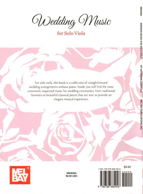 Curatolo, Katherine - Wedding Music for Solo Viola - Mel Bay