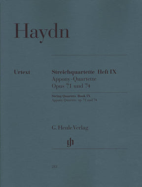 Haydn, Franz Joseph - String Quartets, Volume 9: Op 71 and 74 - edited by Isidor Saslav and Georg Feder - G Henle Verlag URTEXT