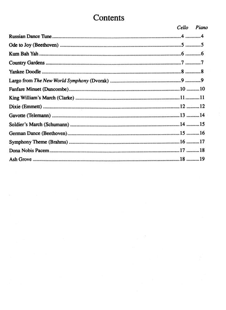 Duncan, Craig - Easy Solos For Beginning Cello, Level 1 - for Cello with Piano Accompaniment - Mel Bay Publications