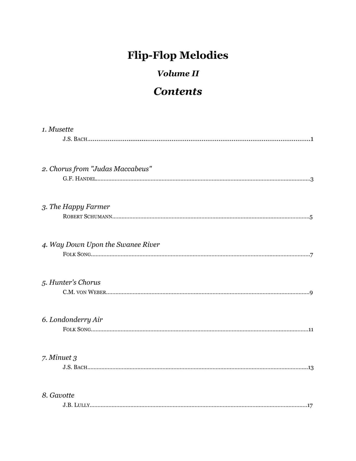 Yasuda, Martha - Flip-Flop Melodies For Viola And Cello, Volume II - Digital Download