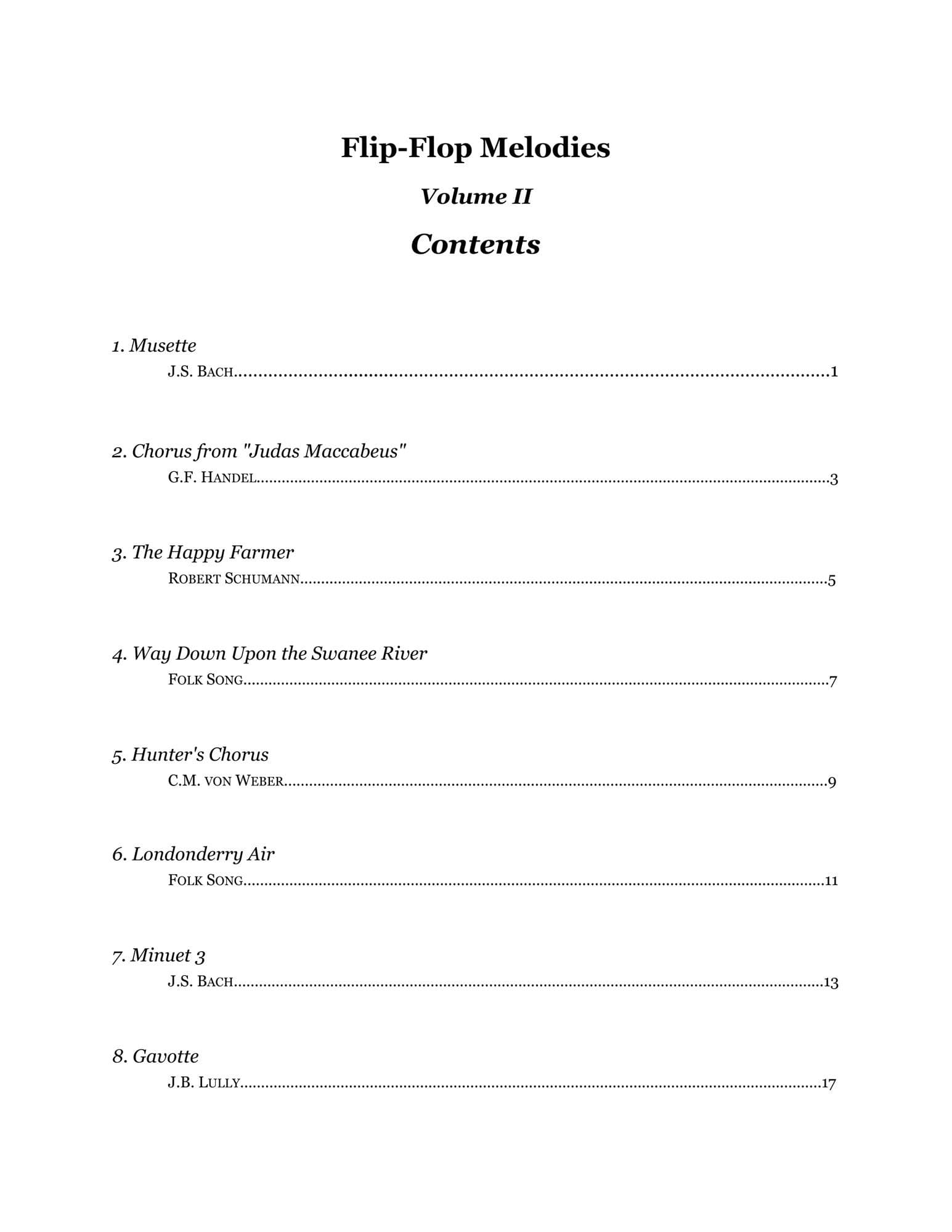 Yasuda, Martha - Flip-Flop Melodies For Viola And Cello, Volume II - Digital Download