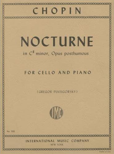 Nocturn in C-Sharp Minor, Op posth - Chopin, Frederic - arranged by Piatigorsky - nternational Music Company