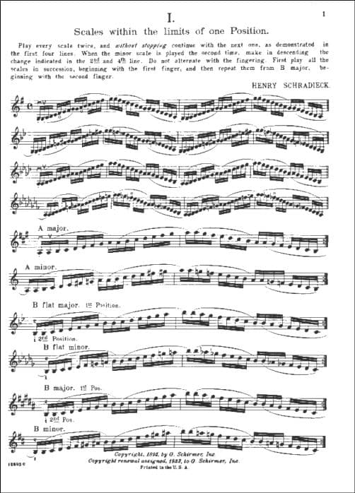 Schradieck, Henry - Scale Studies for the Violin - G Schirmer