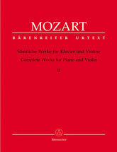 Mozart, WA - Complete Works for Piano and Violin, Volume 2 - edited by Eduard Reeser - Bärenreiter Verlag URTEXT