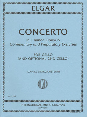 Elgar, Edward - Concerto in E minor - for Cello - with Optional 2nd Cello, Commentary and Preparatory Exercises by Daniel Morganstern - International