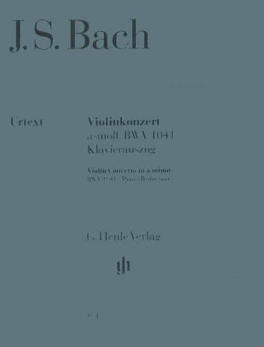 Bach, JS - Violin Concerto in A Minor, BWV 1041 - for Violin and Piano - G Henle Verlag URTEXT Edition