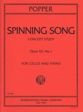 Popper, David - Spinning Song, Op 55, No1 - for Cello and Piano - International Music Co