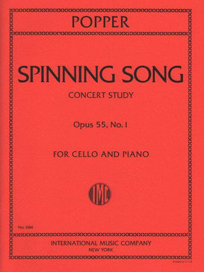 Popper, David - Spinning Song, Op 55, No1 - for Cello and Piano - International Music Co