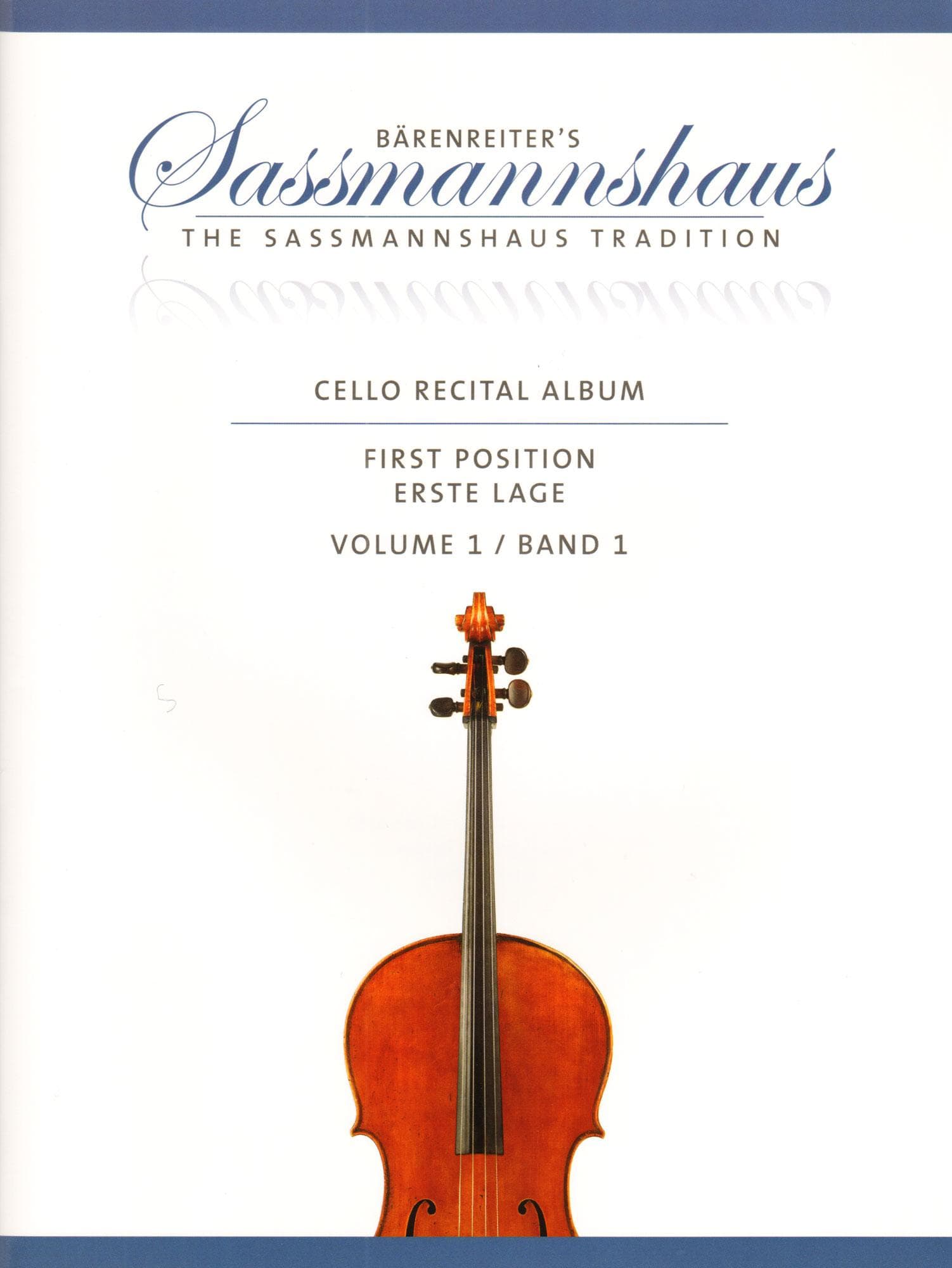 The Sassmannshaus Tradition - Cello Recital Album Volume 1 - 18 Recital Pieces in First Position - for Cello and Piano (or Two Celli) - published by Barenreiter