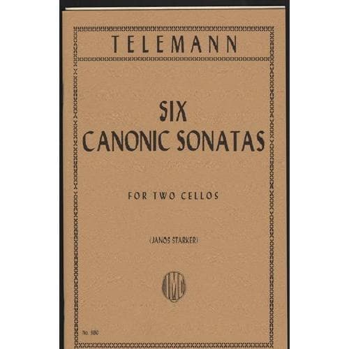 Telemann, Georg Philipp - Six Canonic Sonatas TWV 40:118-123 For Two Cellos Published by International Music Company